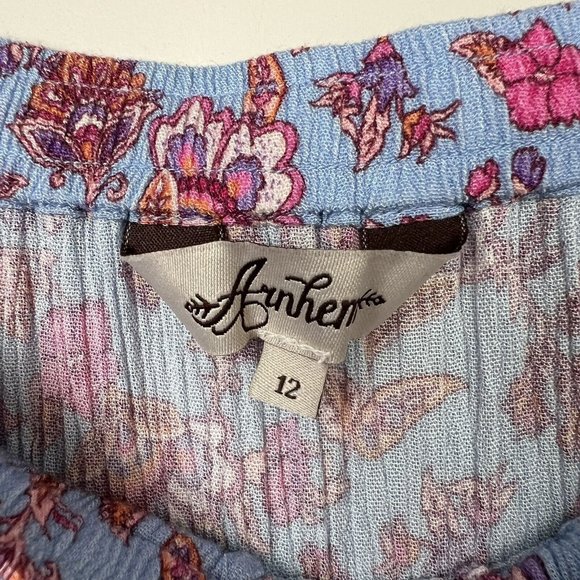 Arnhem Christina Maxi Skirt Pink Iris Floral Tiered Boho Peasant Spell Size M 12 - Picture 10 of 15